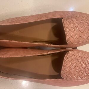 AEROSOLES Pink Flats with Woven Design